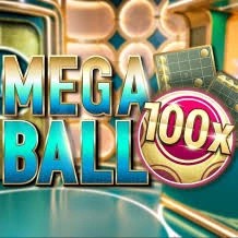 Mega Ball 100x slot logo by Evolution at Carousel Casino