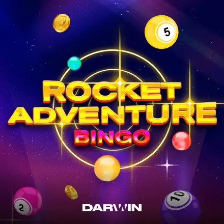 Rocket Adventure Bingo slot logo by Darwin Gaming at Carousel Casino
