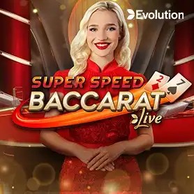 Try Super Speed Baccarat slot by Evolution on casinocarousel.be – logo image