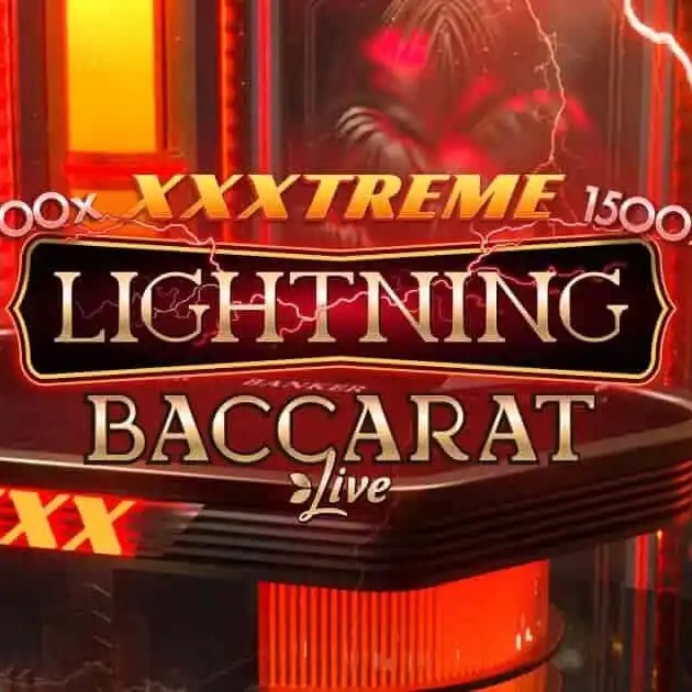 XXXtreme Lightning Baccarat slot visual from Evolution available on casinocarousel.be